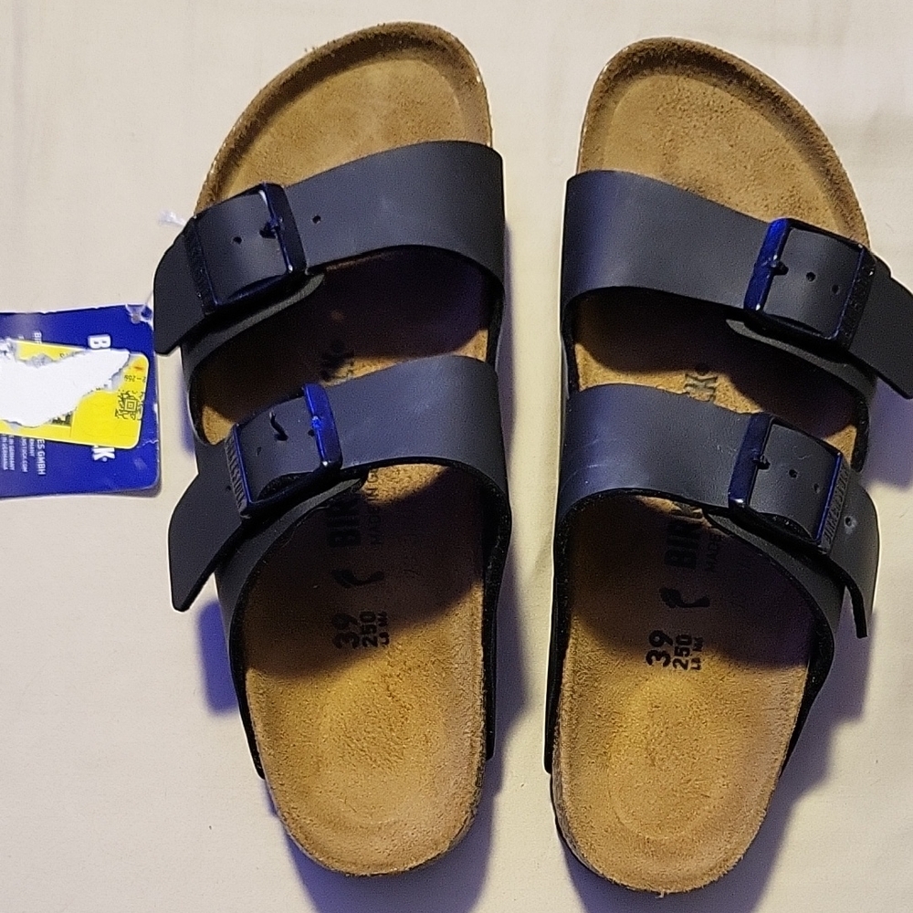 Birkenstock Black Leather Sandals